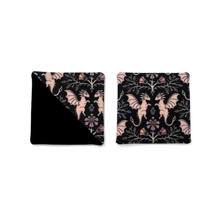 Corner Bookmark | floral dragons