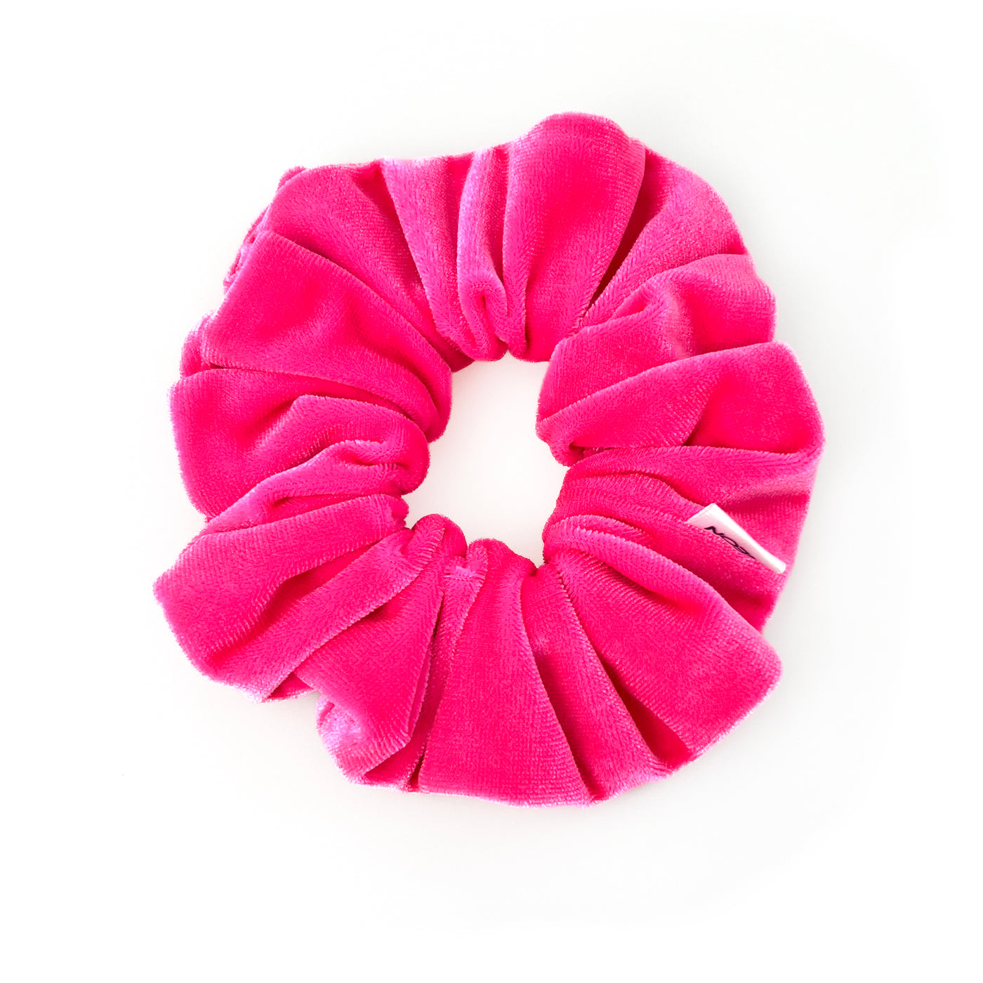 Lush Velvet Scrunchie | neon hot pink
