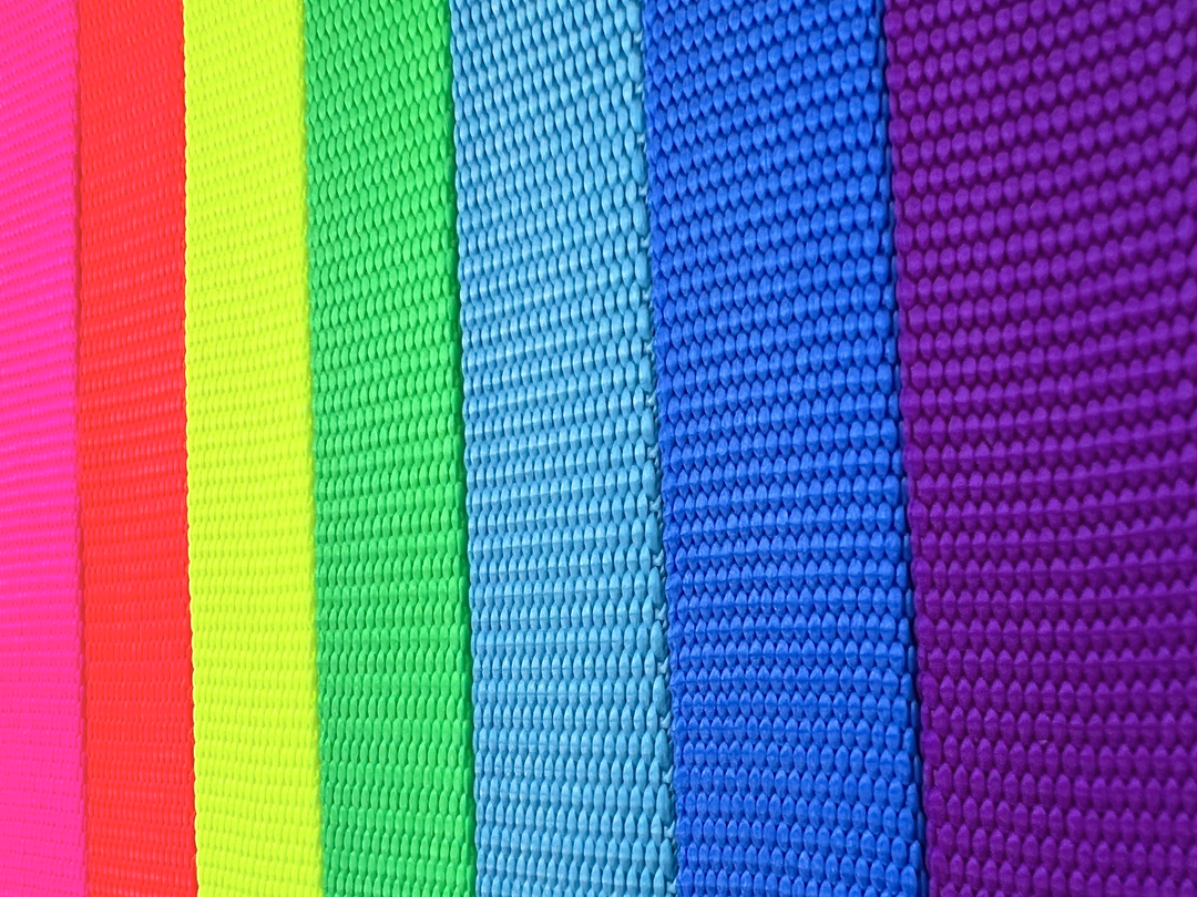 neon nylon webbing swatches