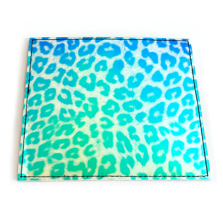 Document Card Holder | holographic leopard print