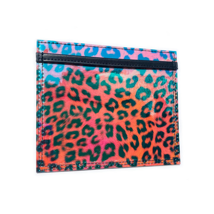Document Card Holder | holographic leopard print
