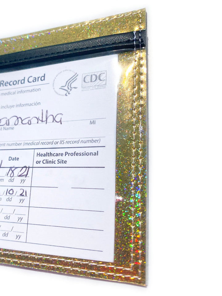 Document Card Holder | gold holographic