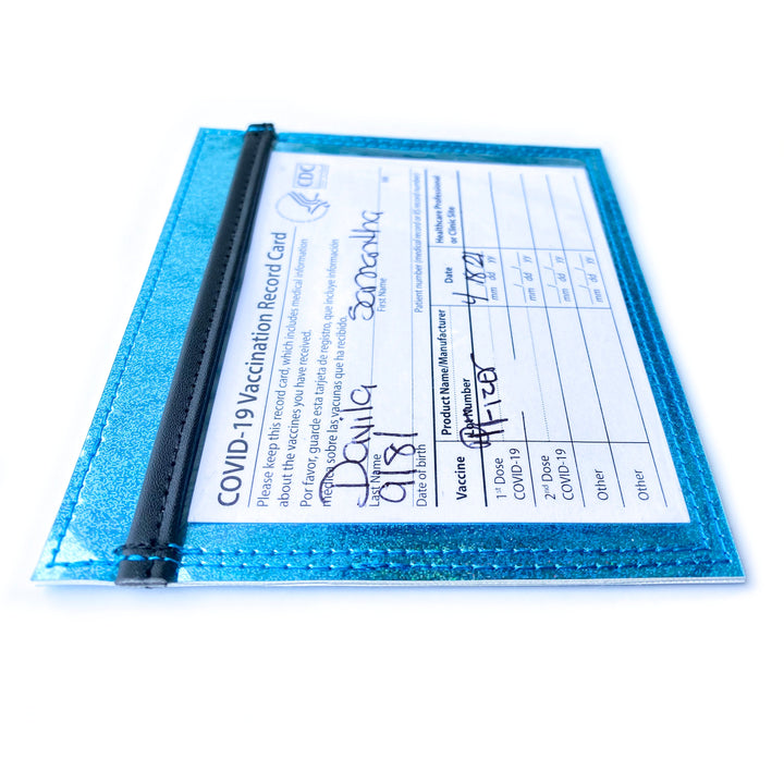 Document Card Holder | sky blue holographic