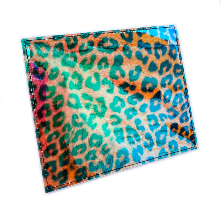 Document Card Holder | holographic leopard print