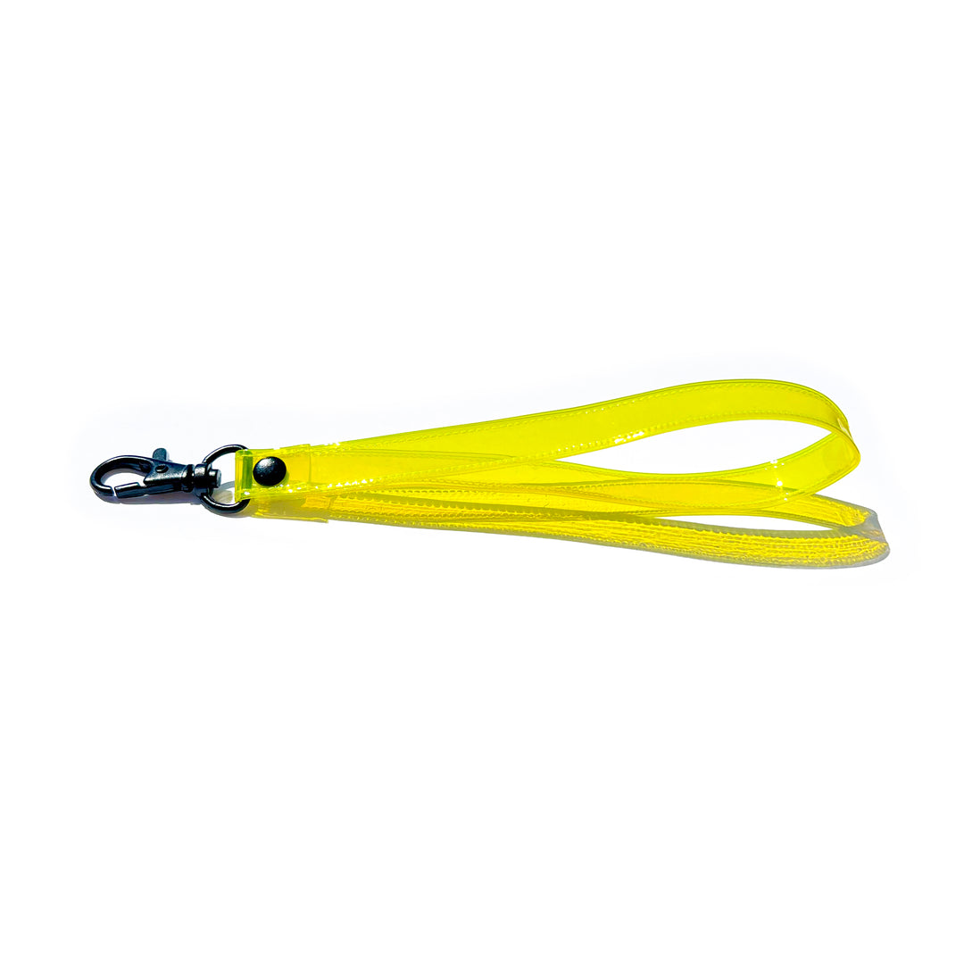 Transparent Vinyl Wrist Strap | neon yellow
