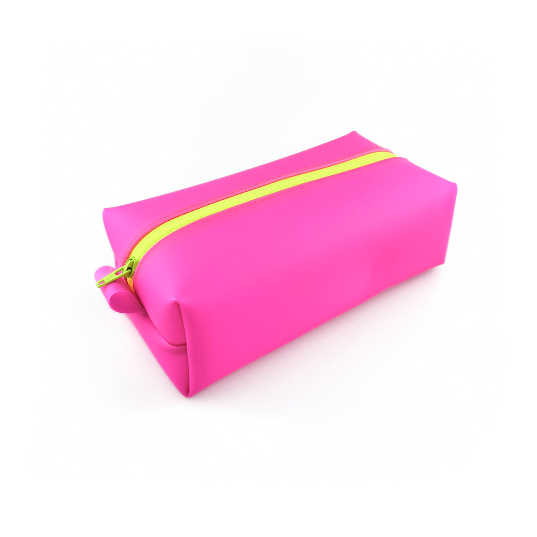 Luxe Frosted Jelly Boxy Pouch | dragon fruit