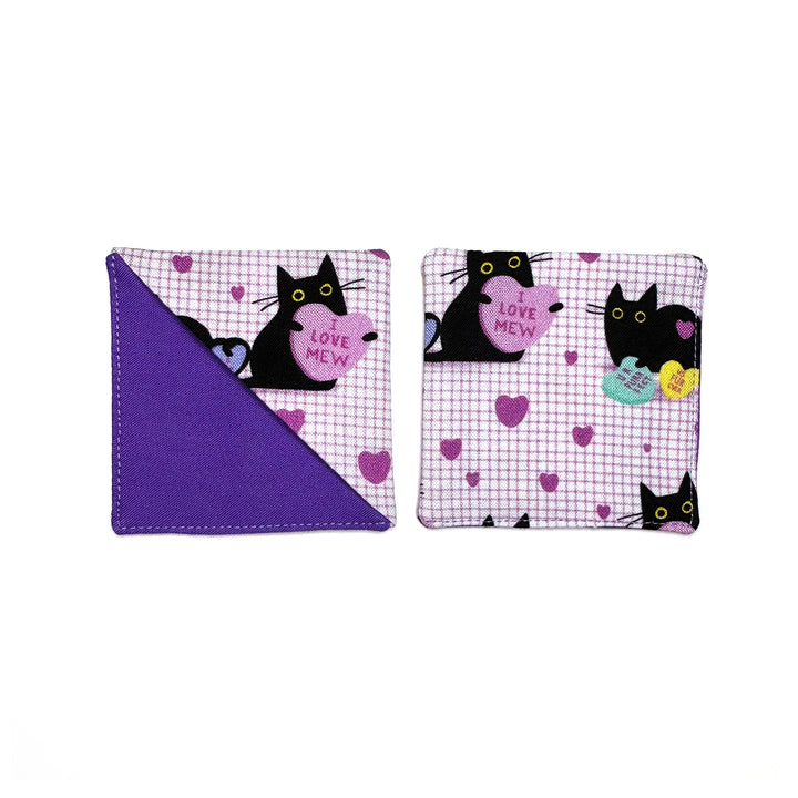 Corner Bookmark | candy heart cats