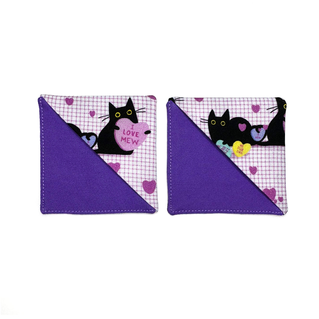 Corner Bookmark | candy heart cats