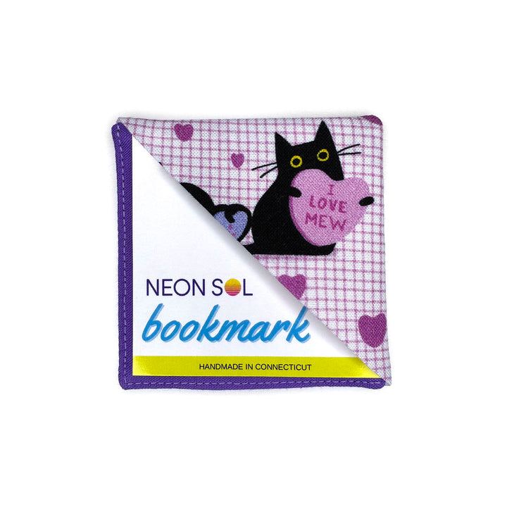 Corner Bookmark | candy heart cats