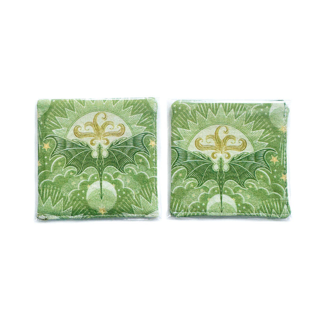 Corner Bookmark | green dragons