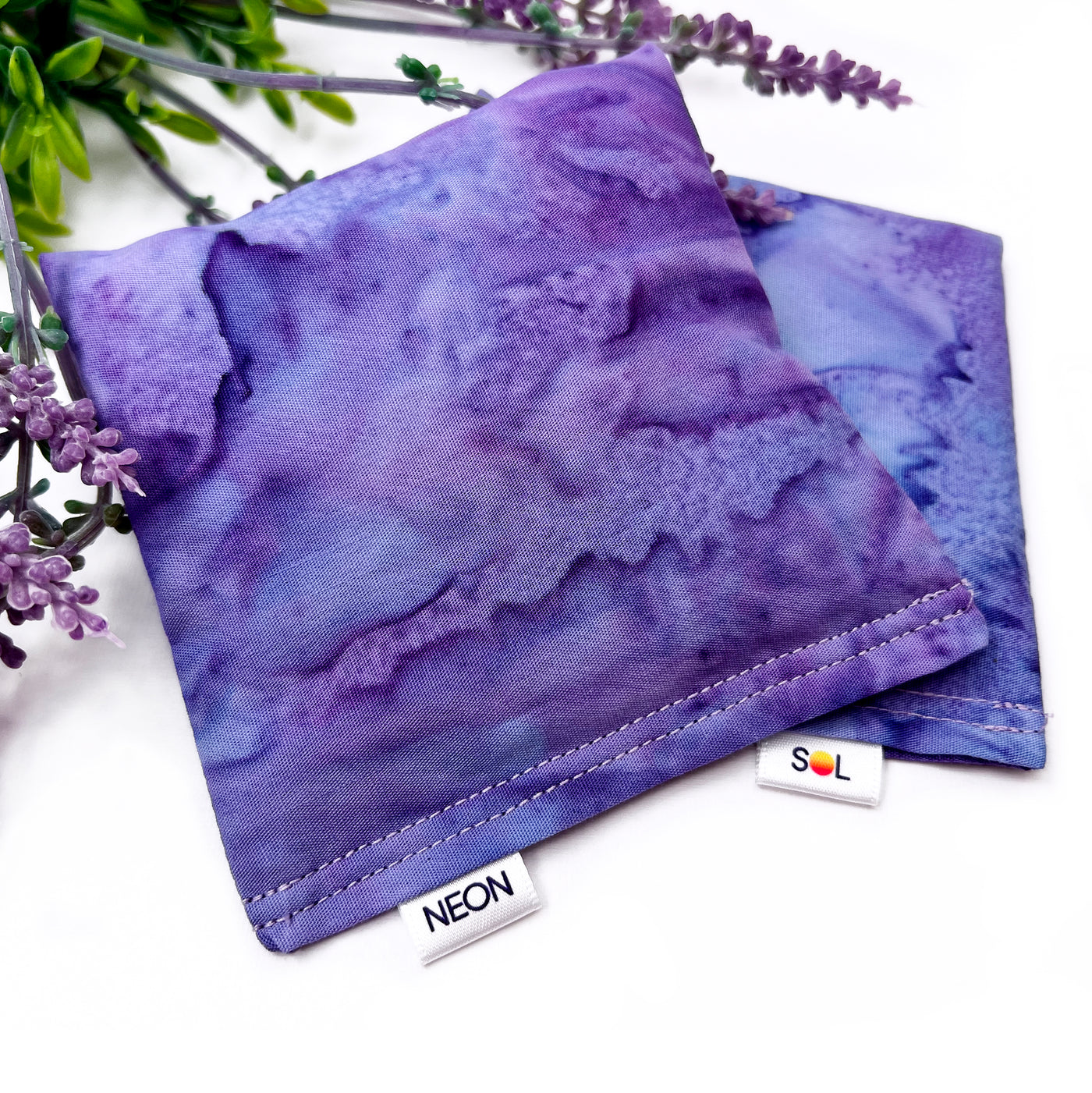 Lavender Sachets [set of 2] | lavender watercolor batik