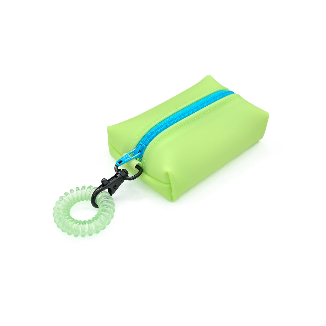 Petite Frosted Jelly Boxy Pouch | key lime