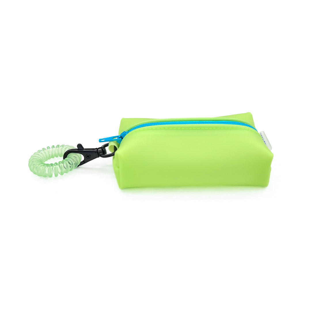 Petite Frosted Jelly Boxy Pouch | key lime