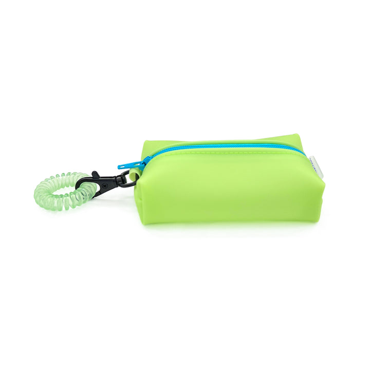 Petite Frosted Jelly Boxy Pouch | key lime