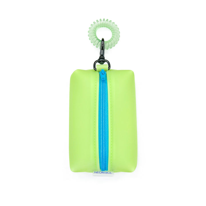 Petite Frosted Jelly Boxy Pouch | key lime