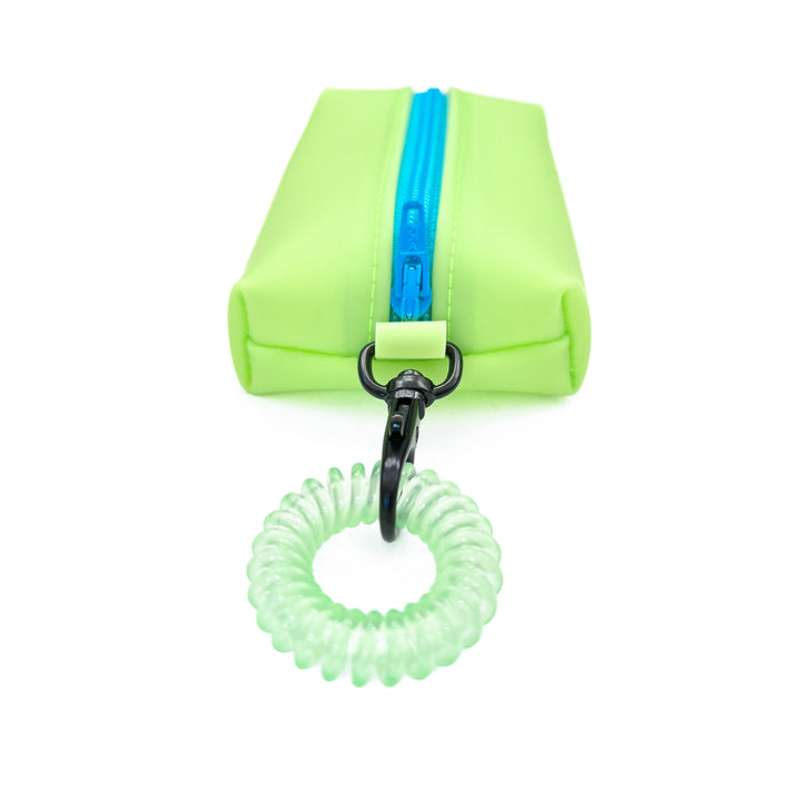 Petite Frosted Jelly Boxy Pouch | key lime