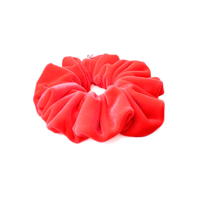 Lush Velvet Scrunchie | neon coral