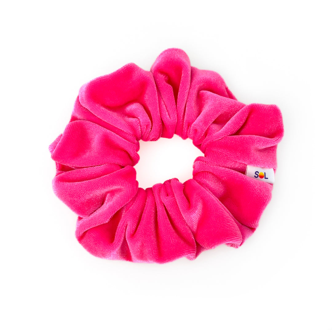 Luxe Velvet Scrunchie Set | bright rainbow set of 8