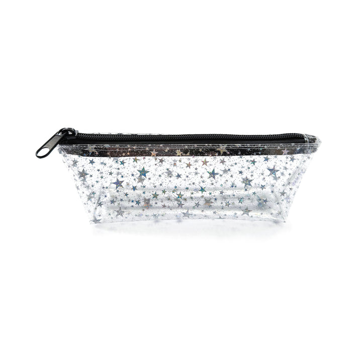 Pencil Case | clear glitter stars