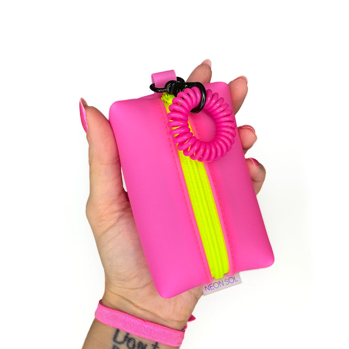 Petite Frosted Jelly Boxy Pouch | dragon fruit