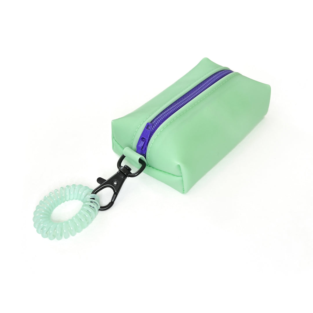 Petite Frosted Jelly Boxy Pouch | seafoam