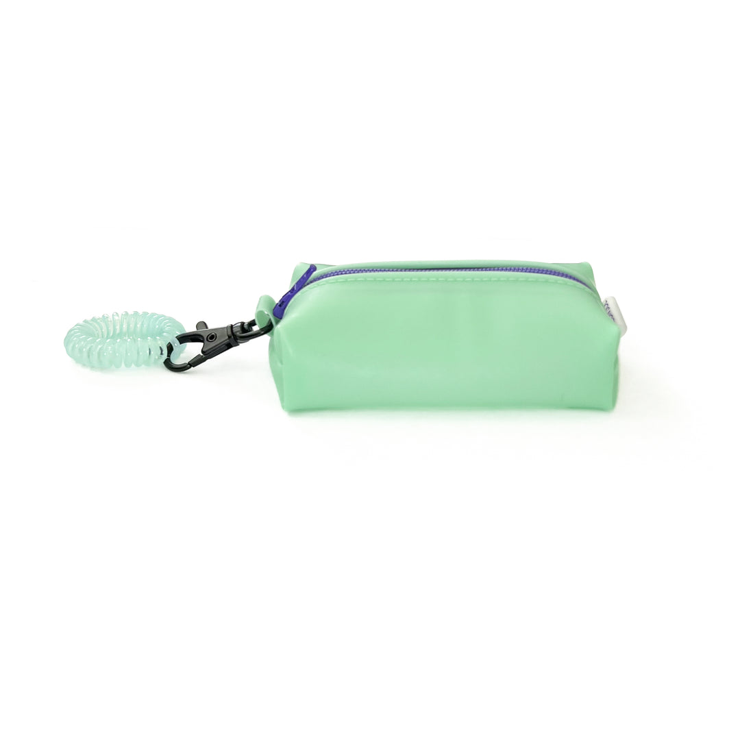 Petite Frosted Jelly Boxy Pouch | seafoam