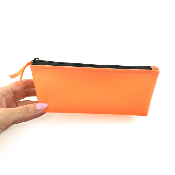 Frosted Jelly Pencil Case | tangerine