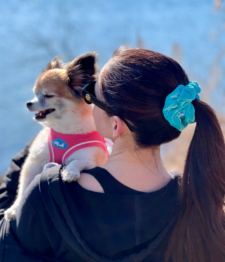 Luxe Velvet Scrunchie | turquoise