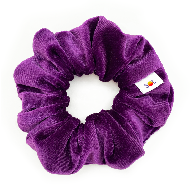 Luxe Velvet Scrunchie Set | bright rainbow set of 8