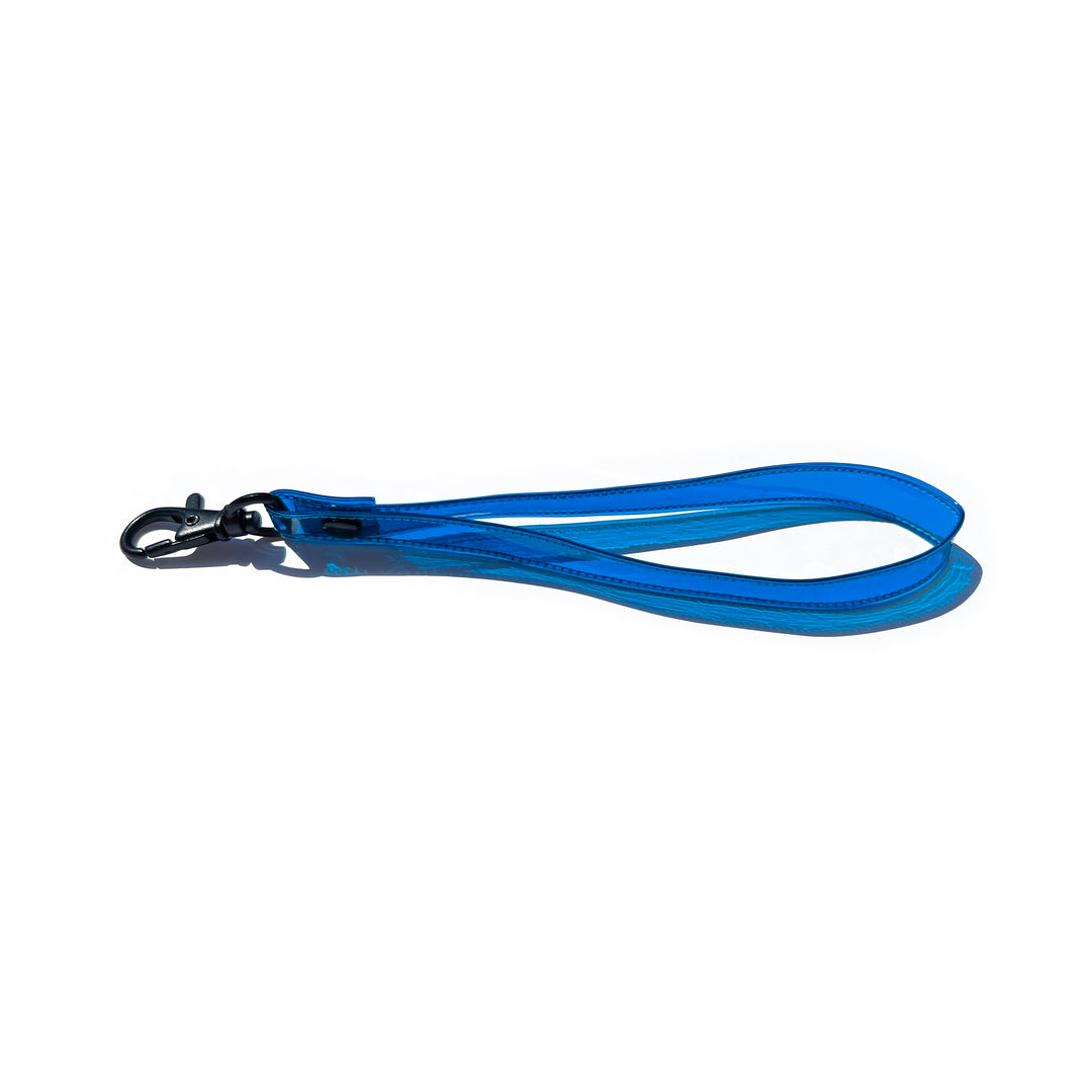 Transparent Vinyl Wrist Strap | electric blue