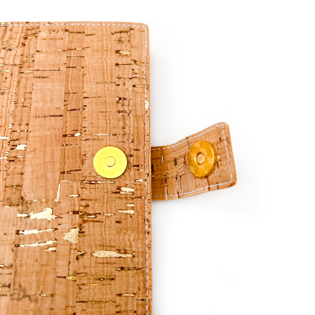 Passport Holder | natural cork with gold flecks