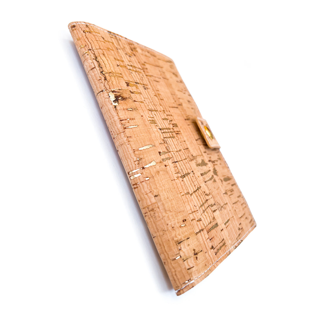 Passport Holder | natural cork with gold flecks