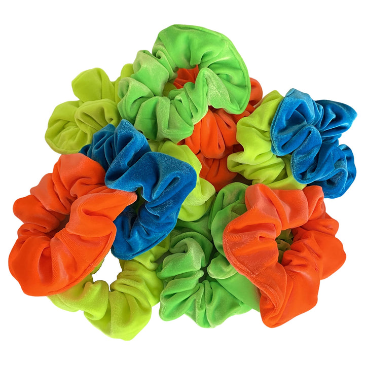 Luxe Velvet Scrunchie | neon green