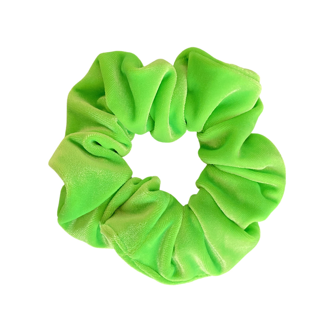 Luxe Velvet Scrunchie | neon green