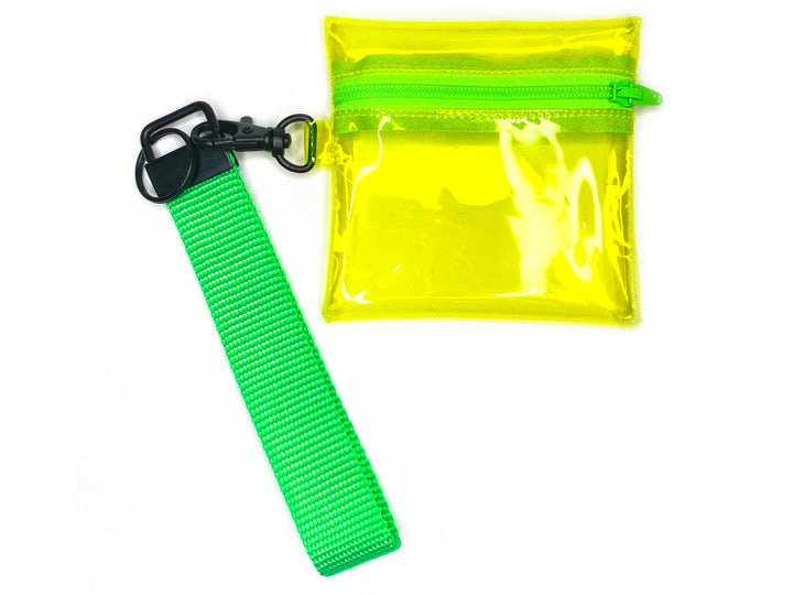 Transparent Clip-on Coin Pouch | neon yellow