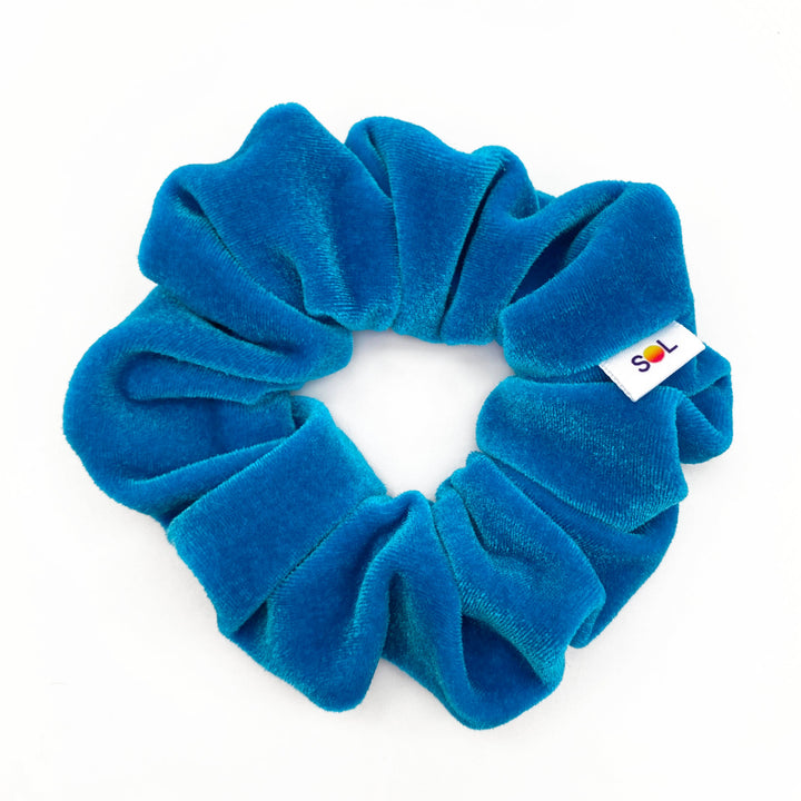 Luxe Velvet Scrunchie | cerulean