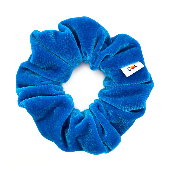 Luxe Velvet Scrunchie | cerulean