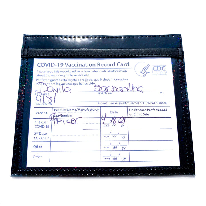 Vaccine Card Holder | black holographic