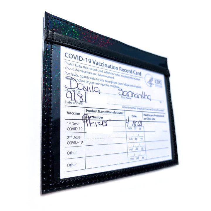 Vaccine Card Holder | black holographic