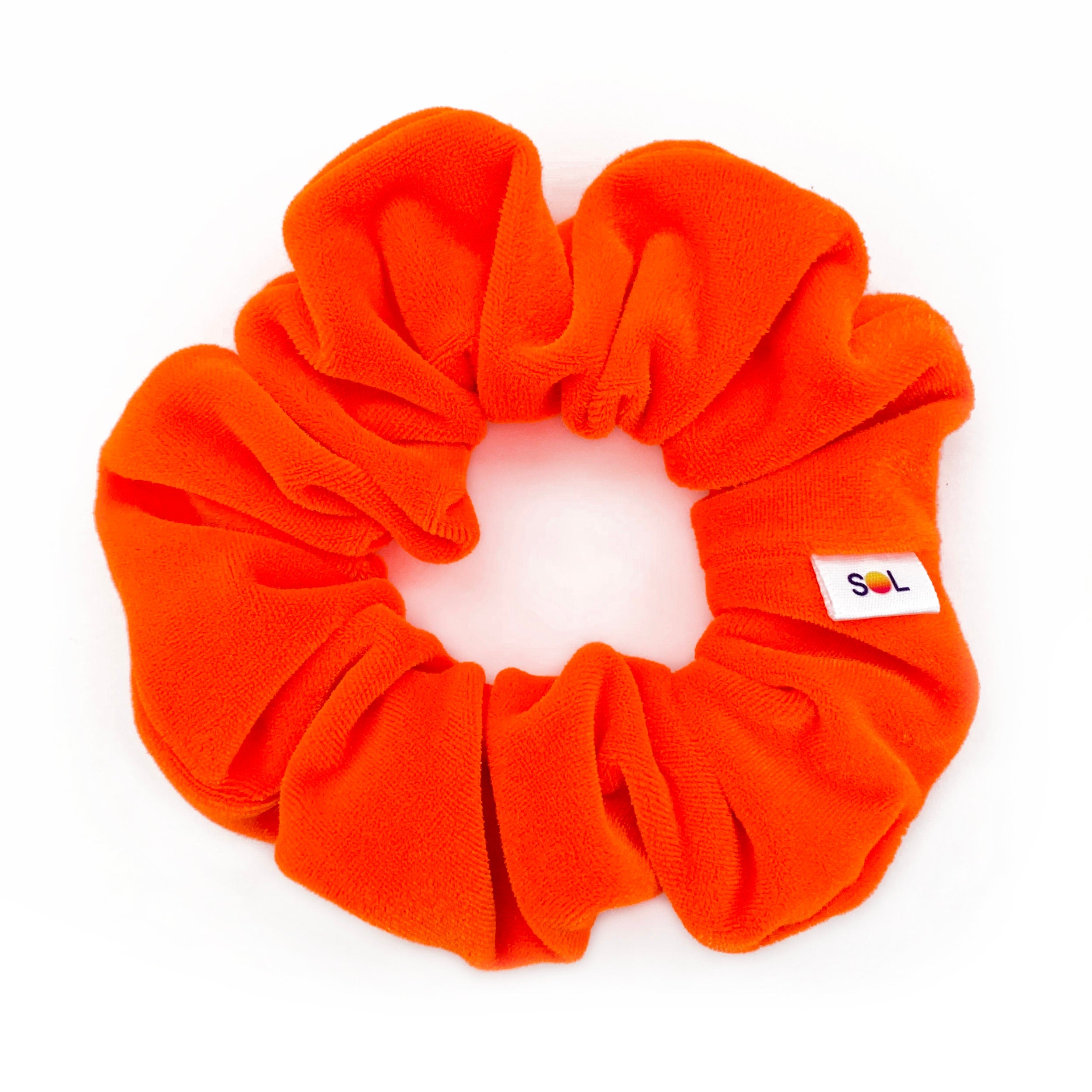 Lush Velvet Scrunchie | neon hot orange – NEON SOL