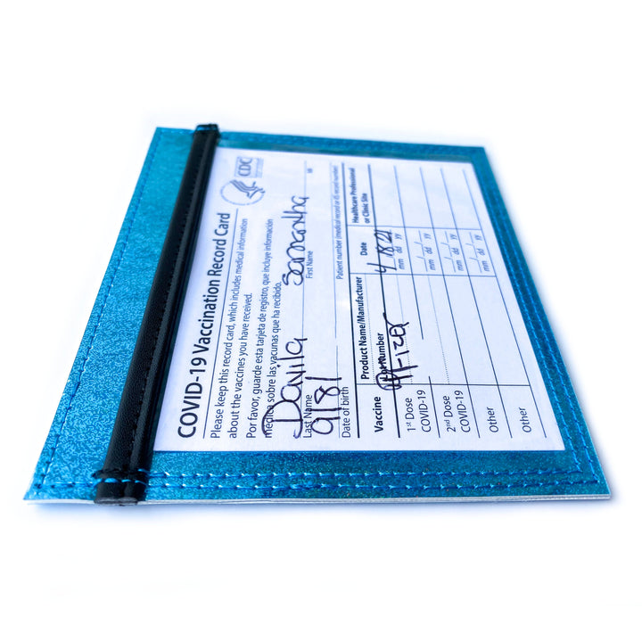 Vaccine Card Holder | sky blue holographic