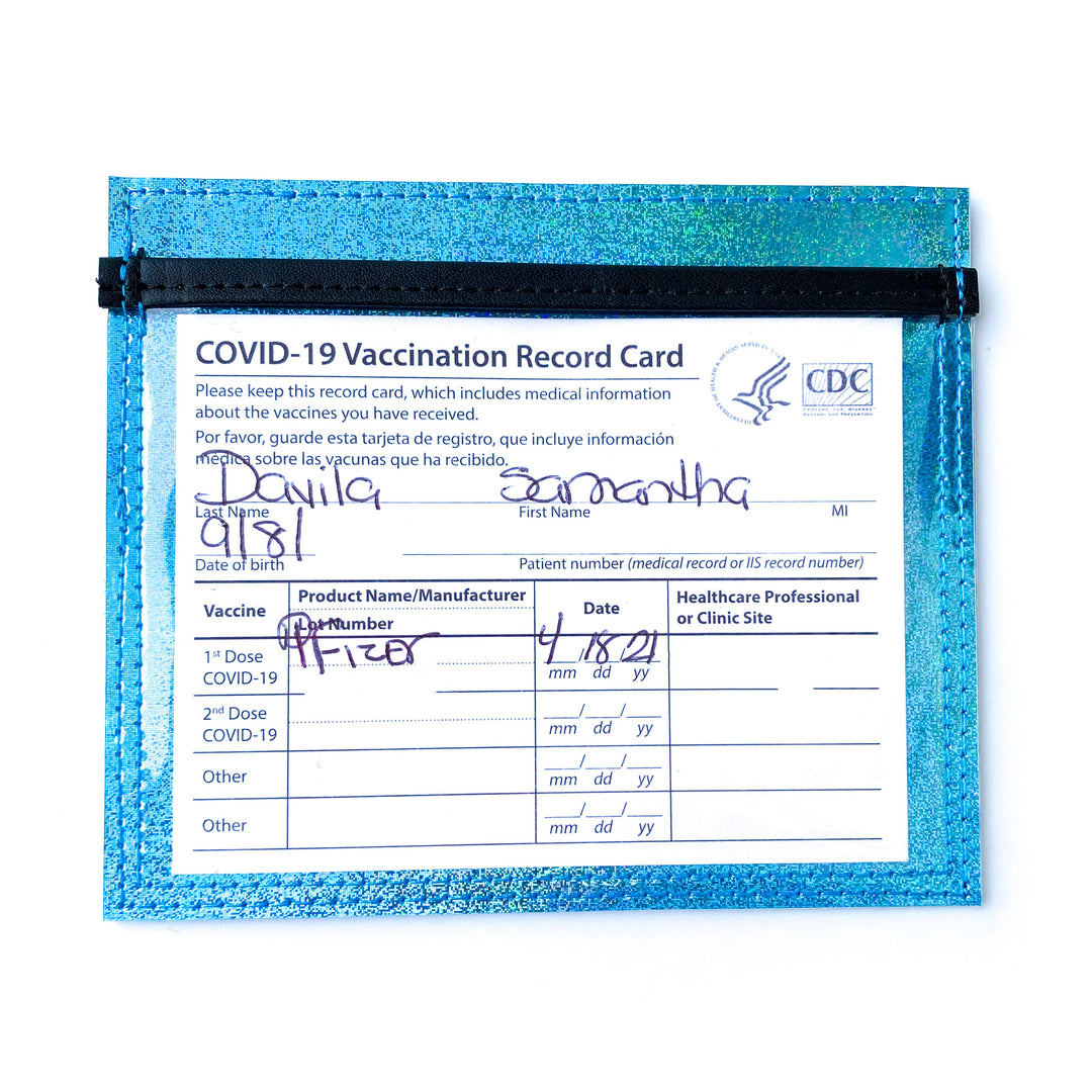 Vaccine Card Holder | sky blue holographic