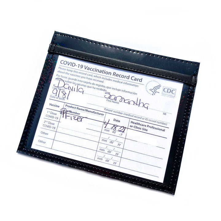 Vaccine Card Holder | black holographic