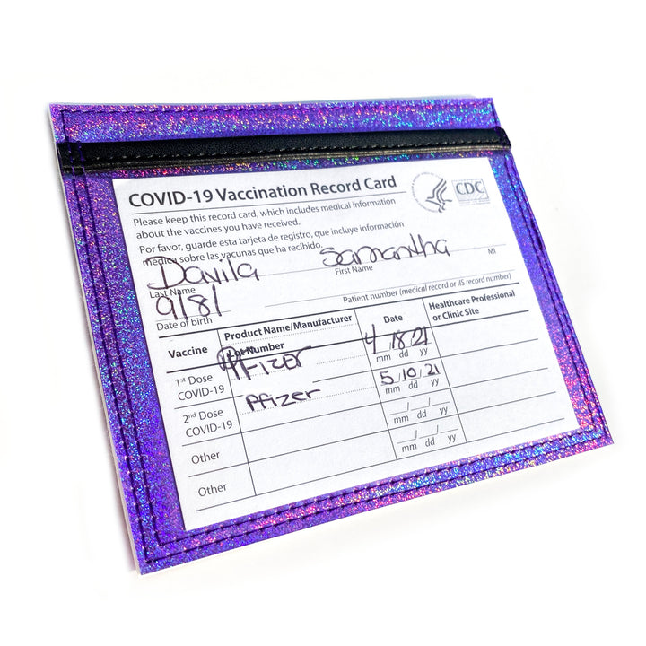 Vaccine Card Holder | purple holographic