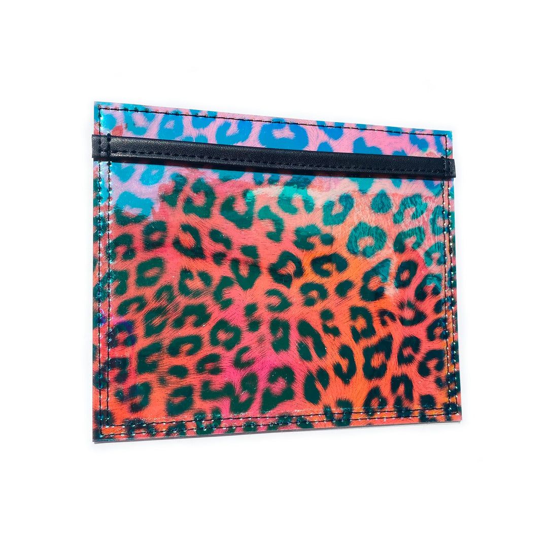 Vaccine Card Holder | holographic leopard print