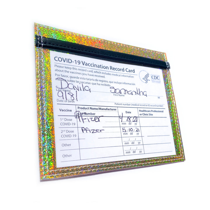 Vaccine Card Holder | gold holographic