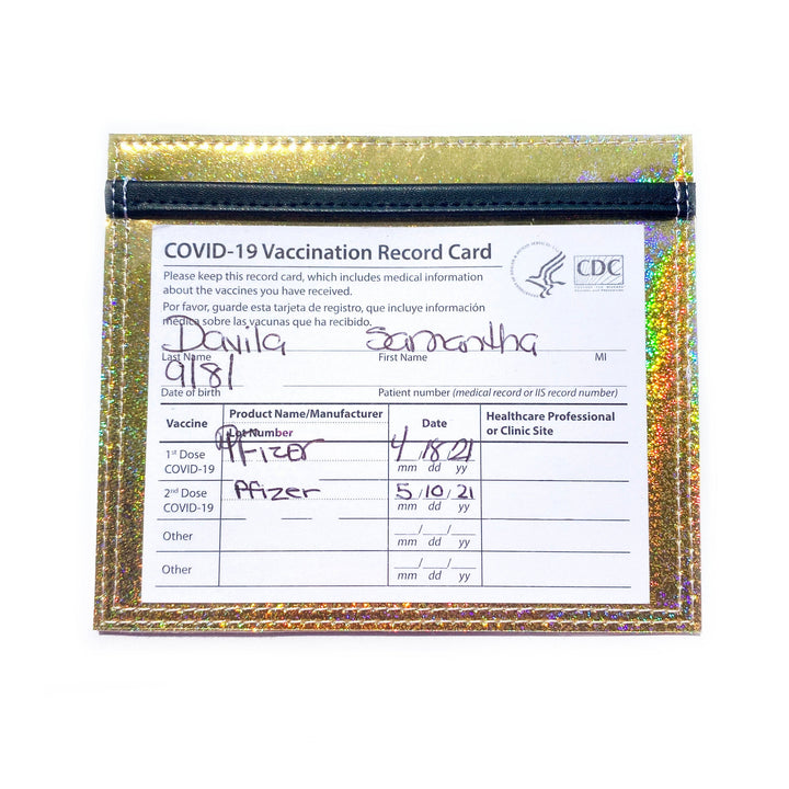 Vaccine Card Holder | gold holographic