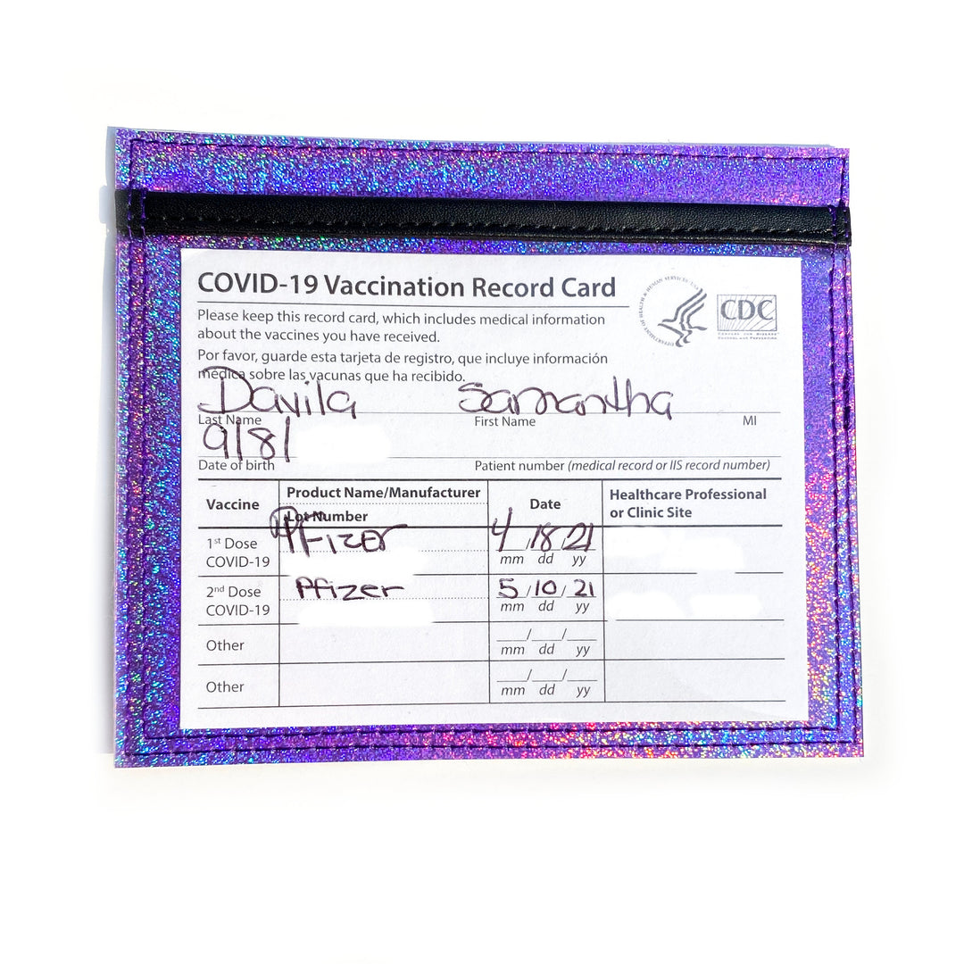 Vaccine Card Holder | purple holographic