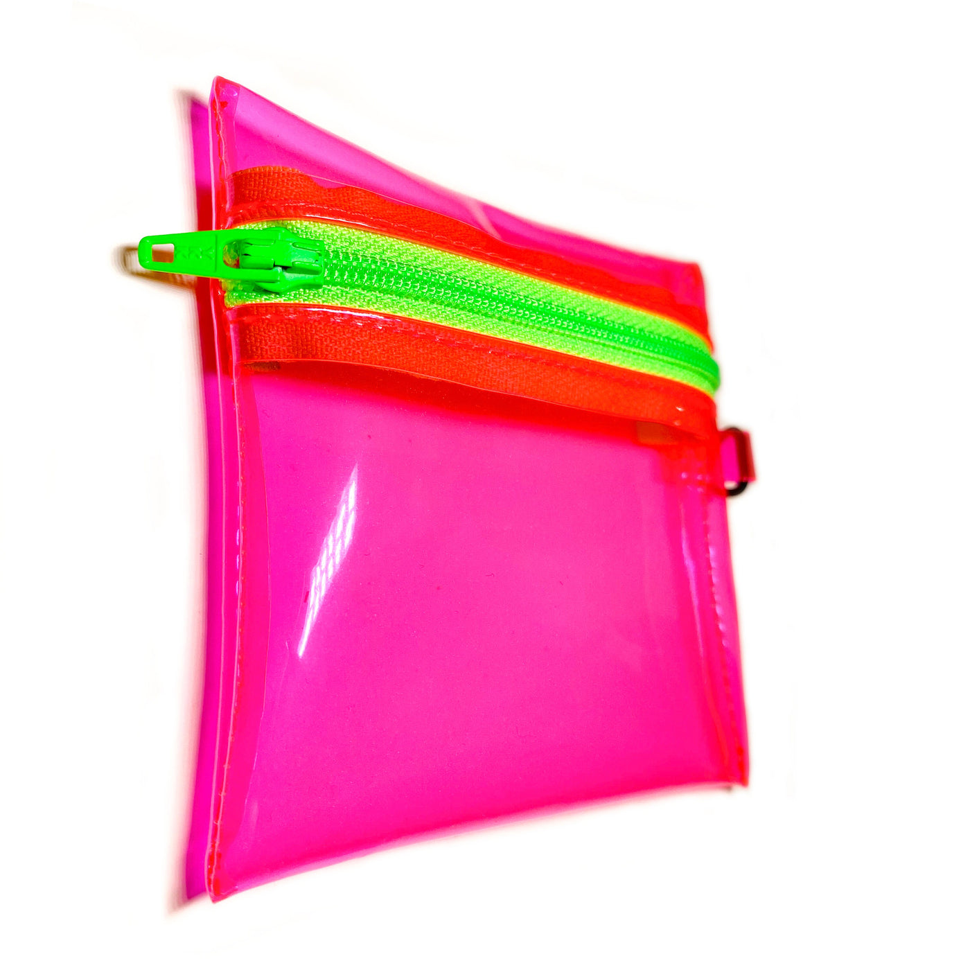 Transparent Neon Pink Coin Pouch