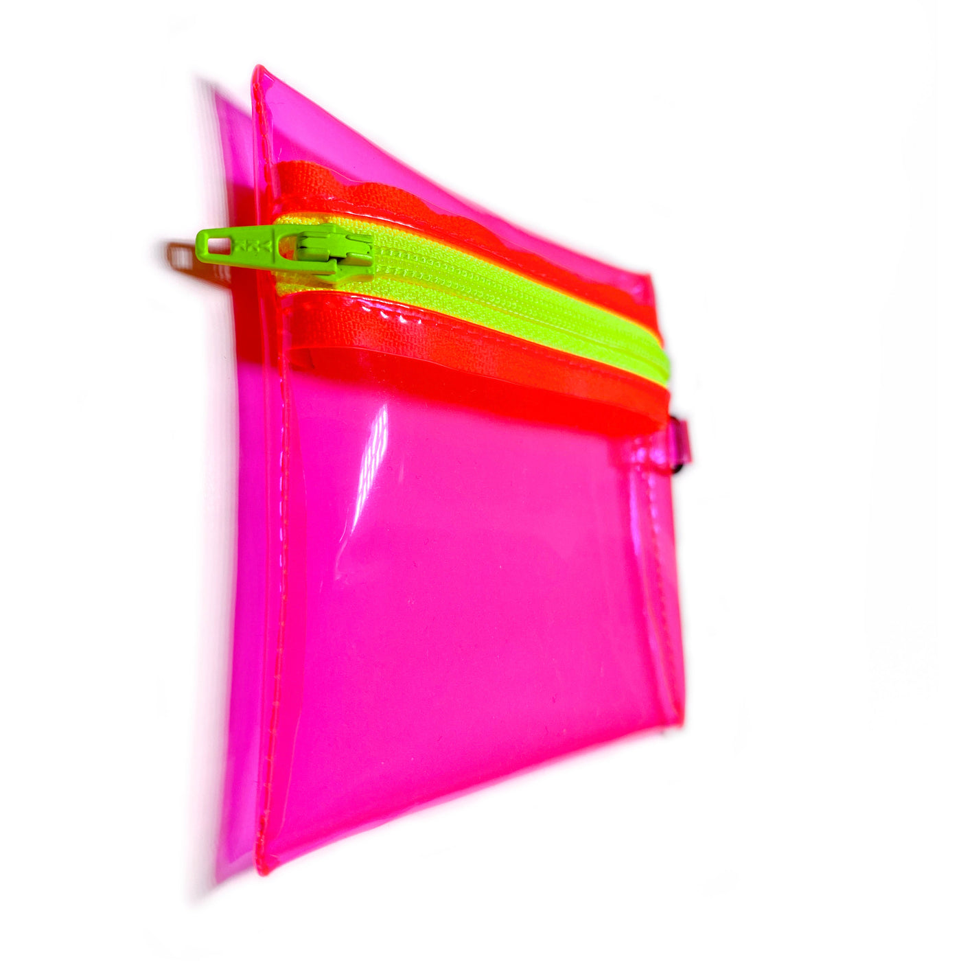 Transparent Neon Pink Coin Pouch